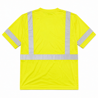 High Visibility Reflective Short Sleeve Safety Shirt - Yellow