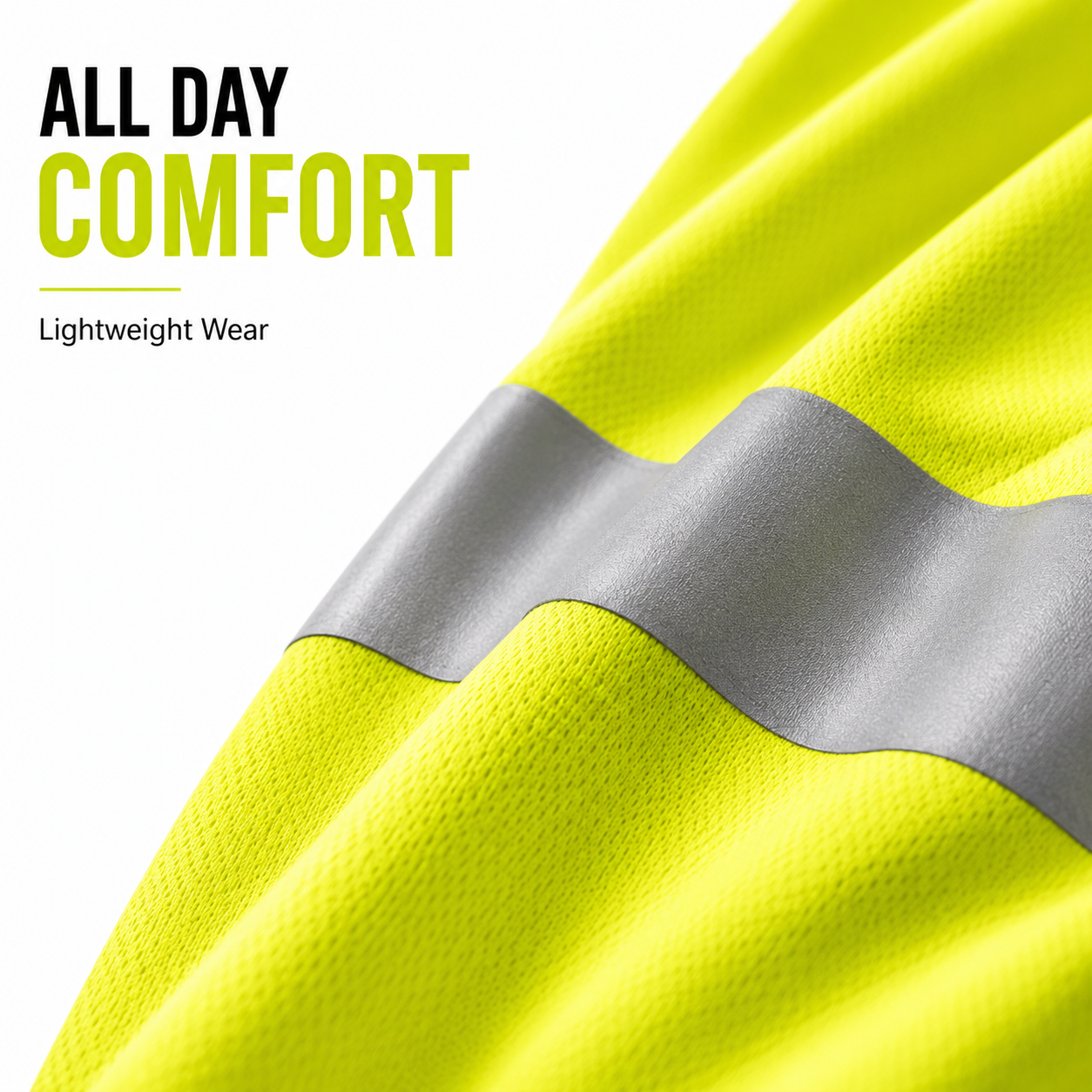 High Visibility Reflective Short Sleeve Safety Shirt - Yellow